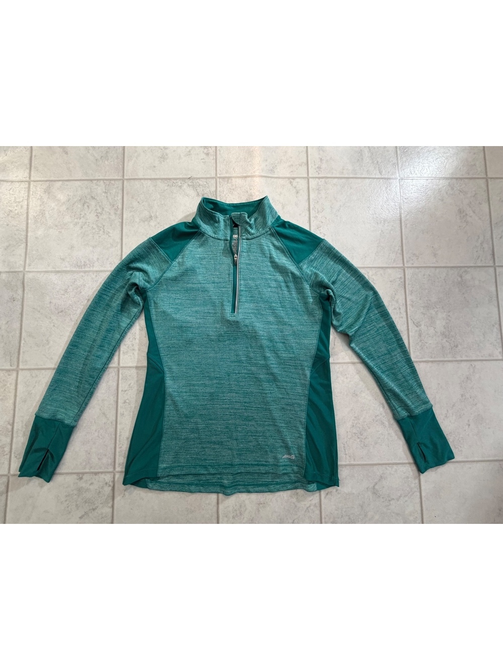 Avia Womens Green Quarter Zip Athletic Pullover Size Small